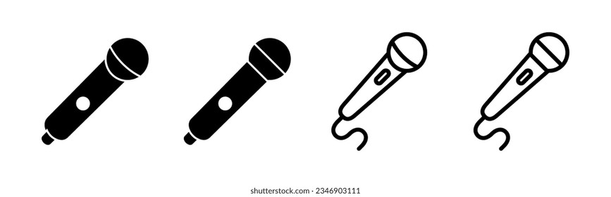 Microphone icon vector illustration. karaoke sign and symbol