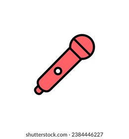 Microphone icon vector illustration. karaoke sign and symbol