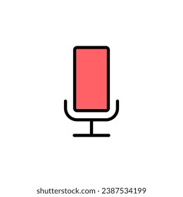 Microphone icon vector illustration. karaoke sign and symbol