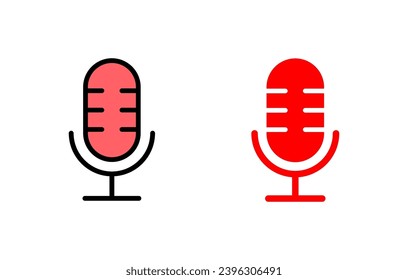 Microphone icon vector illustration. karaoke sign and symbol