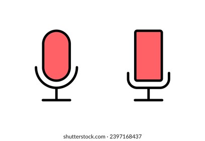 Microphone icon vector illustration. karaoke sign and symbol