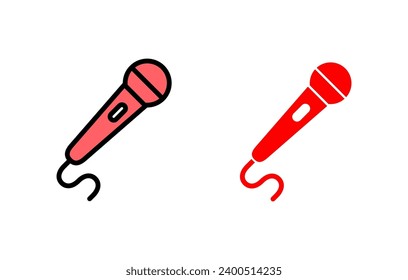 Microphone icon vector illustration. karaoke sign and symbol