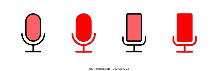 Microphone icon vector illustration. karaoke sign and symbol