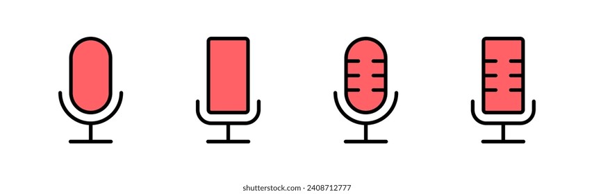 Microphone icon vector illustration. karaoke sign and symbol