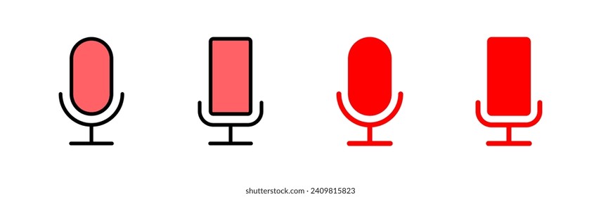 Microphone icon vector illustration. karaoke sign and symbol