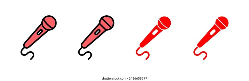Mikrofon-Symbol, Vektorgrafik. Karaoke-Zeichen und -Symbol