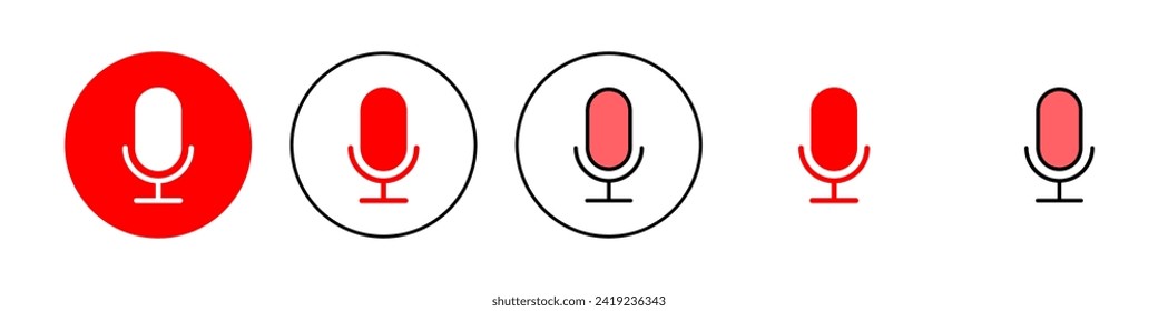 Microphone icon vector illustration. karaoke sign and symbol
