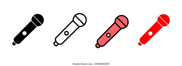 Mikrofon-Symbol Vektor-Illustration. Karaoke-Zeichen und Symbol