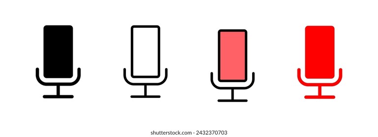 Microphone icon vector illustration. karaoke sign and symbol
