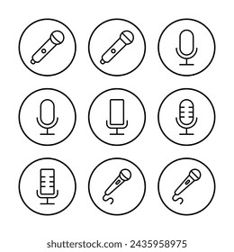 Mikrofon-Symbol Vektor-Illustration. Karaoke-Zeichen und Symbol