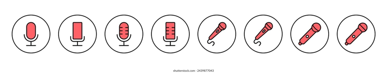 Mikrofon-Symbol Vektor-Illustration. Karaoke-Zeichen und Symbol