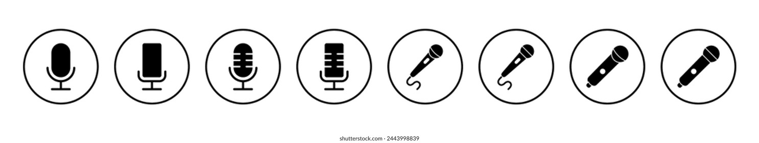 Microphone icon vector illustration. karaoke sign and symbol