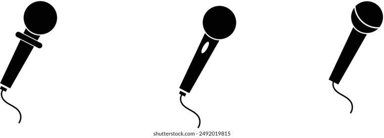 Microphone icon vector illustration. karaoke sign and symbol