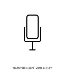 Microphone icon vector illustration. karaoke sign trendy style illustration for web and app on white background..eps