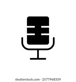 Microphone icon vector illustration. karaoke sign and symbol