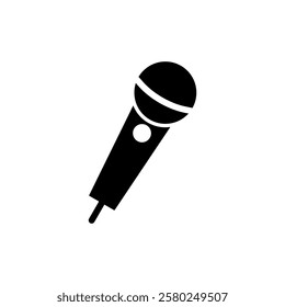 Microphone icon vector illustration. karaoke sign and symbol