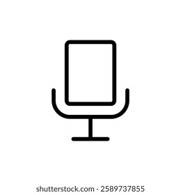 Microphone icon vector illustration. karaoke sign and symbol