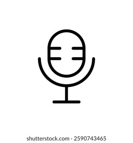 Microphone icon vector illustration. karaoke sign and symbol