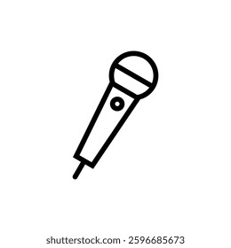 Microphone icon vector illustration. karaoke sign and symbol