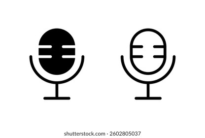 Microphone icon vector illustration. karaoke sign and symbol