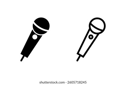 Microphone icon vector illustration. karaoke sign and symbol