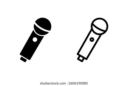 Microphone icon vector illustration. karaoke sign and symbol