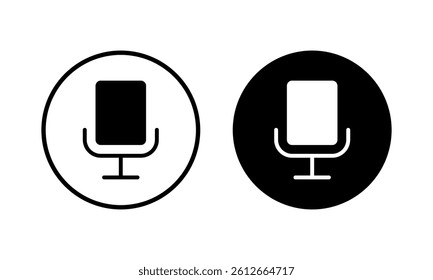 Microphone icon vector illustration. karaoke sign and symbol