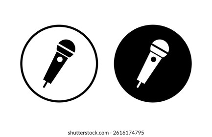 Microphone icon vector illustration. karaoke sign and symbol