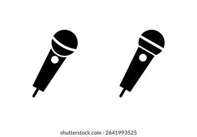 Microphone icon vector illustration. karaoke sign and symbol