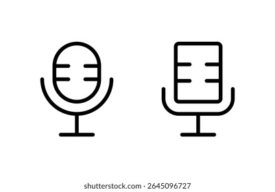 Microphone icon vector illustration. karaoke sign and symbol