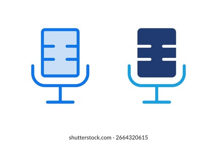 Microphone icon vector illustration. karaoke sign and symbol