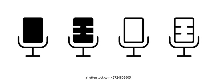 Microphone icon vector illustration. karaoke sign and symbol