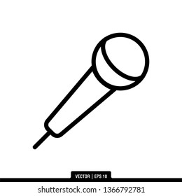 Microphone Icon Vector Illustration Logo Template
