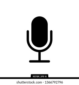 Microphone Icon Vector Illustration Logo Template