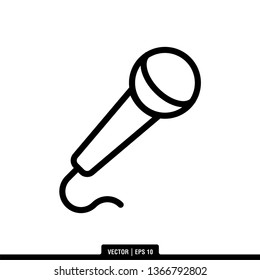 Microphone Icon Vector Illustration Logo Template