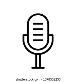 microphone Icon Vector Illustration Logo Template