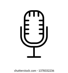 microphone Icon Vector Illustration Logo Template