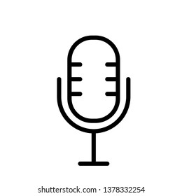 microphone Icon Vector Illustration Logo Template