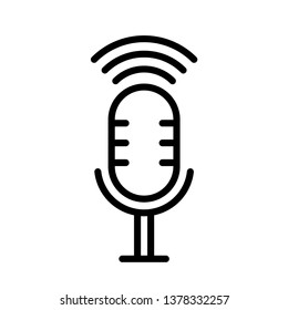 microphone Icon Vector Illustration Logo Template