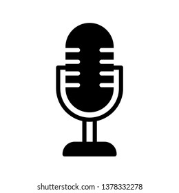 microphone Icon Vector Illustration Logo Template
