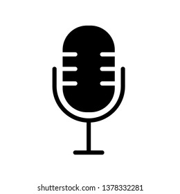 microphone Icon Vector Illustration Logo Template