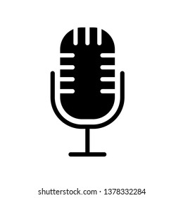 microphone Icon Vector Illustration Logo Template