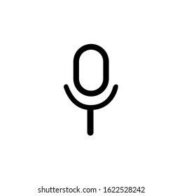 microphone icon vector illustration logo template for many purpose. Isolated on white background
