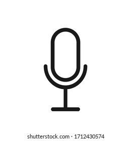 Microphone icon vector illustration  logo template for many purpose.  Isolated on white background.