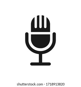 Mikrofon-Symbol Vektorgrafik-Logo-Vorlage für viele Zwecke. Einzeln auf weißem Hintergrund.