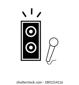 microphone icon vector illustration logo template 