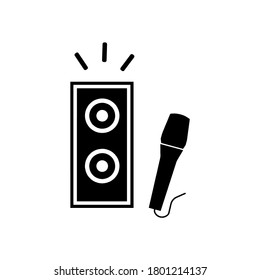microphone icon vector illustration logo template 