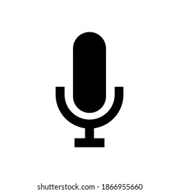 Microphone icon vector illustration logo template for many purpose. Isolated on white background.