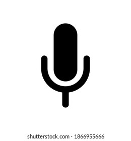 Plantilla de logotipo de ilustración de vector de iconos de micrófono para muchos fines. Aislado sobre fondo blanco.