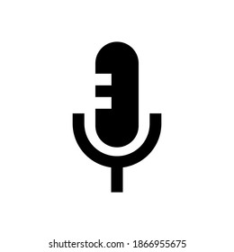 Microphone icon vector illustration logo template for many purpose. Isolated on white background.
